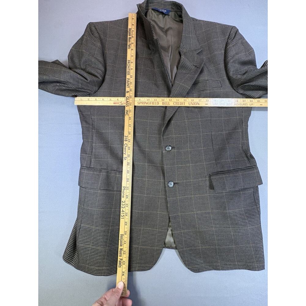 Jos A Bank Executive Collection Blazer Houndstooth Single Vent Flaws Size 46L - Picture 8 of 13
